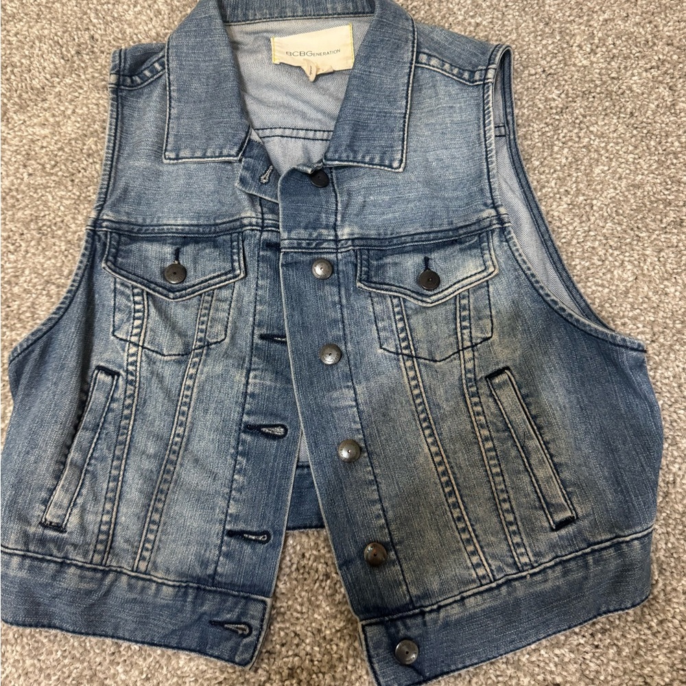 BCBGeneration Blue Denim Vest